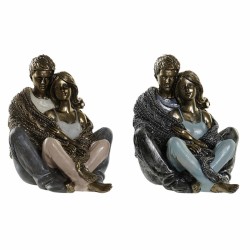 Figura Decorativa DKD Home Decor Cobre Moderno Pareja 12 x 10,5 x 12 cm (2 Unidades)