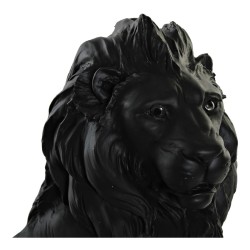 Figura Decorativa DKD Home Decor RF-181551 Negro Dorado Resina León 38 x 25 x 44 cm