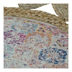 Alfombra DKD Home Decor Jute Algodón Boho (160 x 160 x 0.5 cm)