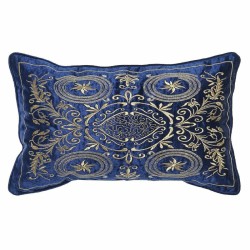 Cojín DKD Home Decor 8424001850358 Dorado 50 x 10 x 30 cm Azul marino