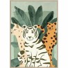 Cuadro DKD Home Decor 83 x 4,5 x 123 cm Tropical Animales (2 Unidades)