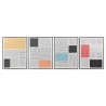 Cuadro DKD Home Decor Abstracto 60 x 3 x 80 cm Loft (4 Piezas)