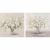 Cuadro DKD Home Decor 90 x 2,4 x 90 cm Florero Shabby Chic (2 Unidades)