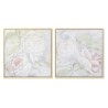 Cuadro DKD Home Decor 80 x 4 x 80 cm Flores Shabby Chic (2 Unidades)