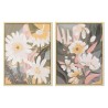 Cuadro DKD Home Decor 60 x 4 x 80 cm Flores Escandinavo (2 Unidades)