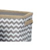 Juego de Cestas DKD Home Decor Blanco Gris Yute Jute Zig-zag Boho 36 x 31 x 20 cm 3 Piezas