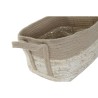 Juego de Cestos DKD Home Decor Crema Natural Yute Jute Fibra natural 40 x 28 x 23 cm (3 Piezas)