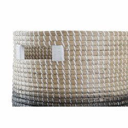 Cesta DKD Home Decor Gris Natural Hierba marina Boho 33 x 33 x 41 cm