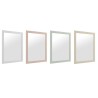 Espejo de pared DKD Home Decor 70 x 2 x 96 cm Cristal Beige Rosa Verde Gris claro Poliestireno Urbano (4 Piezas)