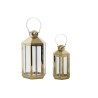 Farol DKD Home Decor 24 x 21 x 46 cm Cristal Dorado Acero Oriental