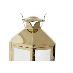 Farol DKD Home Decor 24 x 21 x 46 cm Cristal Dorado Acero Oriental