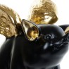 Figura Decorativa DKD Home Decor 26 x 17 x 22,5 cm Plateado Negro Dorado Cerdo (3 Unidades)