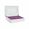 Caja-Joyero DKD Home Decor Relojes 29 x 20 x 9,5 cm Cristal Lila Blanco Madera MDF