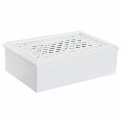 Caja-Joyero DKD Home Decor Relojes 29 x 20 x 9,5 cm Cristal Lila Blanco Madera MDF