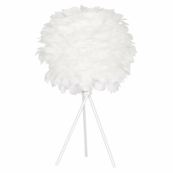 Lámpara de mesa DKD Home Decor Blanco Metal Pluma (42 x 42 x 60 cm)