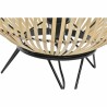 Lámpara de mesa DKD Home Decor Negro Metal Marrón Bambú (36 x 36 x 37 cm)