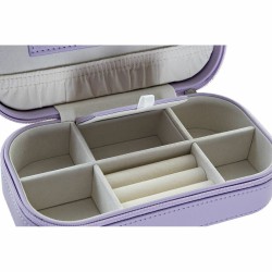 Caja-Joyero DKD Home Decor 8424001859924 Espejo Lila Poliuretano 18 x 10 x 5 cm