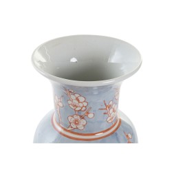 Jarrón DKD Home Decor 13 x 13 x 31 cm Porcelana Azul Naranja Oriental