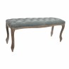 Banqueta DKD Home Decor  Gris Natural Madera Poliéster Gris oscuro (112 x 36 x 48 cm)