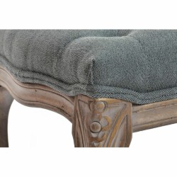 Banqueta DKD Home Decor  Gris Natural Madera Poliéster Gris oscuro (112 x 36 x 48 cm)