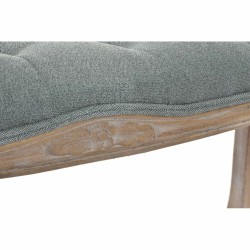 Banqueta DKD Home Decor  Gris Natural Madera Poliéster Gris oscuro (112 x 36 x 48 cm)