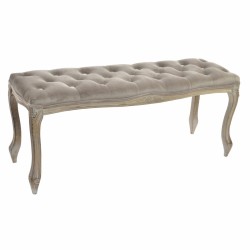 Banqueta DKD Home Decor  112 x 38 x 48 cm Gris Madera de caucho