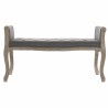 Banqueta DKD Home Decor  Natural Gris oscuro Madera de caucho Lienzo 109 x 44,5 x 60 cm