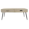 Mesa de Centro DKD Home Decor Negro Multicolor Cobre Natural Metal Madera de Paulonia Madera MDF 100 x 52 x 42,5 cm 100 x 52 x 7