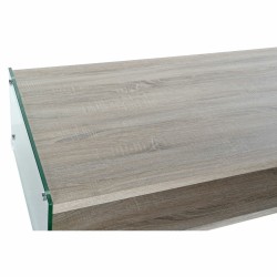 Mesa de Centro DKD Home Decor Multicolor Transparente Natural Madera Cristal Madera MDF 130 x 65 x 35,5 cm