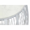 Mesa auxiliar DKD Home Decor Blanco Mármol Hierro Plateado (46 x 46 x 41 cm)