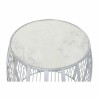 Mesa auxiliar DKD Home Decor Blanco Mármol Hierro Plateado (46 x 46 x 41 cm)