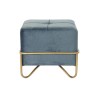 Banqueta DKD Home Decor 8424001850921 Azul Multicolor Dorado Espuma Metal Madera MDF 42 x 42 x 38 cm