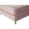 Banqueta DKD Home Decor  Espuma Rosa Dorado Metal Poliéster Terciopelo Madera MDF (80 x 80 x 42 cm)