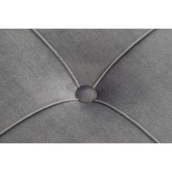 Banqueta DKD Home Decor  Espuma Gris Dorado Metal Poliéster Terciopelo Madera MDF (80 x 80 x 47 cm)