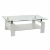 Mesa auxiliar DKD Home Decor Blanco Madera Metal Cristal Plástico 120 x 60 x 42 cm