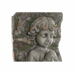 Macetero DKD Home Decor Fibra de Vidrio Gris Ángel (29 x 22 x 74 cm)