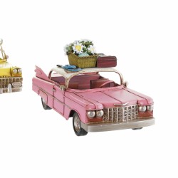 Figura Decorativa DKD Home Decor Amarillo Azul Verde Rosa Coche Vintage 25,8 x 10,5 x 9,5 cm (4 Unidades) (4 Piezas)