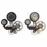 Reloj de Pared DKD Home Decor 54 x 9 x 56 cm Rojo Negro Gris Dorado Hierro Vintage (2 Unidades)