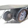 Reloj de Pared DKD Home Decor Cristal Hierro Avión Madera MDF Gris oscuro (120 x 21 x 33.5 cm)