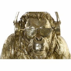 Figura Decorativa DKD Home Decor 27 x 26 x 36 cm Auriculares Dorado Gafas Moderno