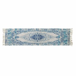 Alfombra DKD Home Decor Azul Algodón Chenille (60 x 240 x 1 cm)