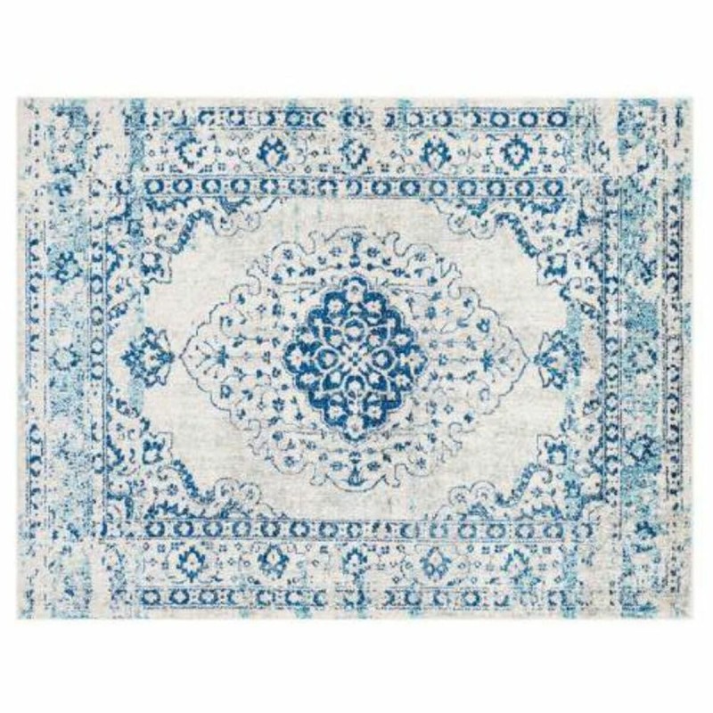 Alfombra DKD Home Decor Azul Algodón Chenille (120 x 180 x 1 cm)