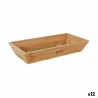 Cuenco Quttin Marru00f3n Bambu00fa 29,3 x 14 x 5 cm (12 Unidades)