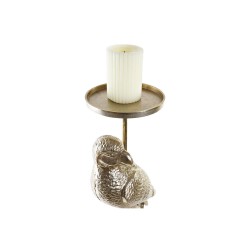 Candelabro DKD Home Decor Champán Aluminio Loro (21 x 21 x 72 cm)