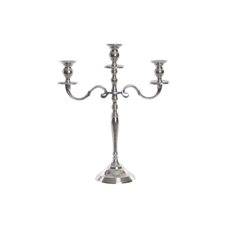 Candelabro DKD Home Decor Plateado Aluminio (34 x 12 x 41 cm) (3 Piezas)