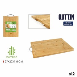 Tabla de cortar Quttin Bambu00fa 27 x 20 x 1,5 cm (12 Unidades)