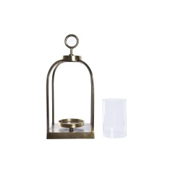 Farol DKD Home Decor Cristal Dorado Aluminio (19 x 19 x 43 cm)