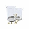 Candelabro DKD Home Decor Cristal Dorado Aluminio Pájaros (29 x 15 x 48 cm)