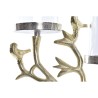 Candelabro DKD Home Decor Cristal Dorado Aluminio Pájaros (29 x 15 x 48 cm)