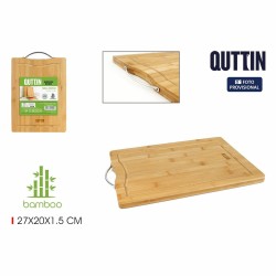 Tabla de cortar Quttin Bambu00fa 27 x 20 x 1,5 cm (12 Unidades)